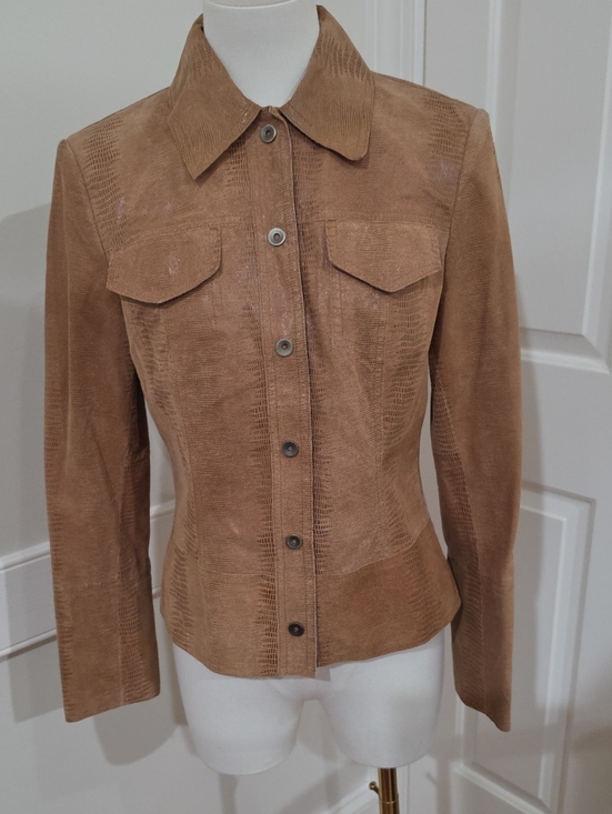 Classiques Entier Jackets & Blazers - Classiques Entier Lizard-Embossed Suede Jacket (Size 4)